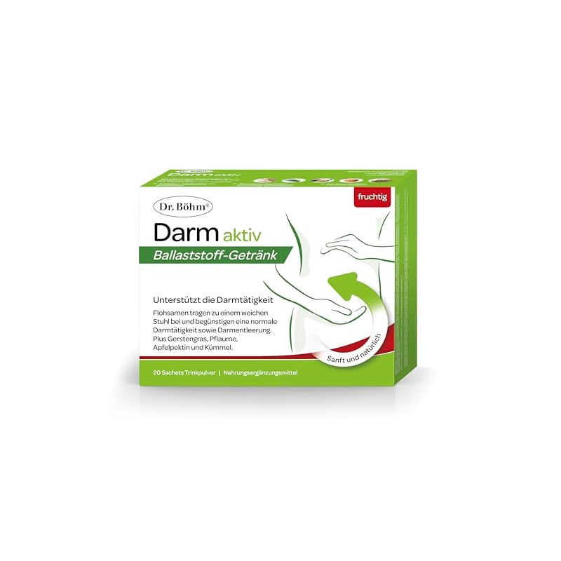 Dr. Böhm Intestinal Active: To Support Constipation and Hard Stools,