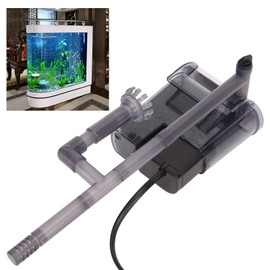 Aquarium Wall Hanging Filter, 11.4 X 4.3 X 3.5in Fish Tank Wall Hanging Filter with Quiet Energy Saving Motor Power Waterfall Suspension Oxygen Aquarium Filter (US Plug 110V)