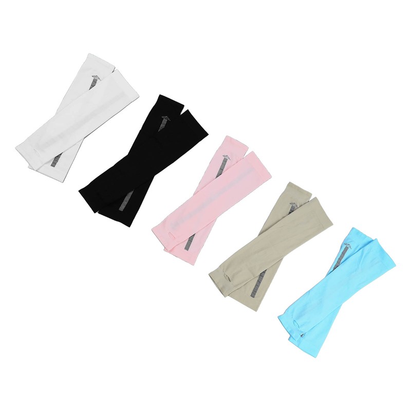 5 Pairs Ice Silk Arm Sleeves Sun Protection UV Protection