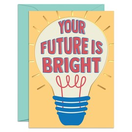 SWEETZER & ORANGE Graduation Card with Gold Foil – 5”x7” Premium Grad with Envelope – Thick Cardstock 300gsm – Graduation Card with Interior Greeting – Elegant Congratulations for All Grads