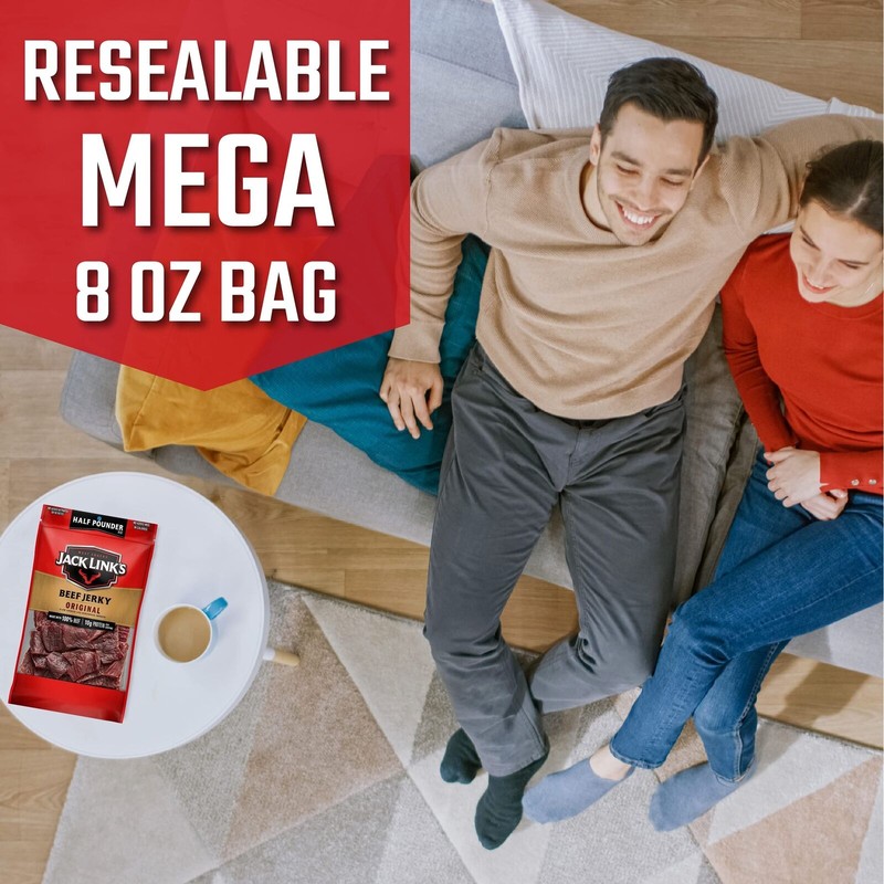 Jack Link's Beef Jerky Original Meat Snack, 10g of Protein