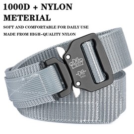 MOZETO Tactical Belts for Men 1.5" Nylon EDC CCW Gun Belt for Concealed Carry Holsters with Heavy Duty Quick Release Buckle