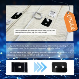 Grounding Sheet for Earthing with 15ft Grounding Cord Conductive Silver Fiber Grounding Mat Organic Cotton Sleep Therapy Reduce Pain 27x52in