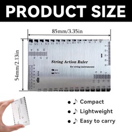 Wjelet Guitar Setup Kit Guitar Tools String Action Gauge Ruler and Height Gauge for Electric Acoustic Guitar Bass Mandolin Banjo Luthier Repair Measurement Tool