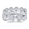 3 Set Geometric Cubic Zirconia Baguette Marquise Round CZ Stackable