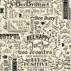 Timeless Treasures Fabric BTY Bee Happy & Positive Words on