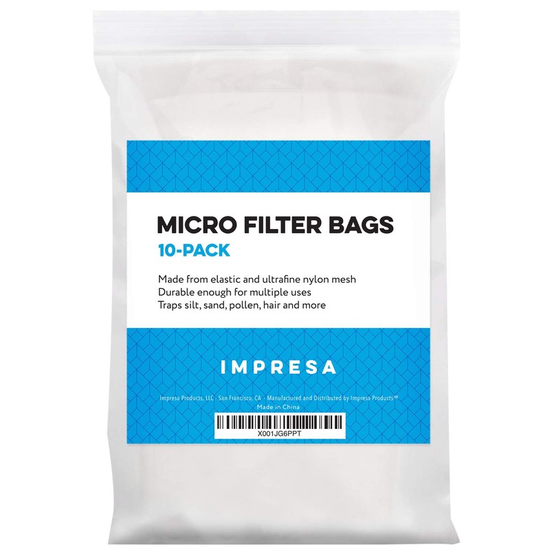 Impresa Products 10-Pack Micro Filter Bags/Micro-Filter Bags - Compatible with