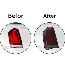 Tail Light Cover Lamp Guard Cover Guard Compatible with Chrysler 300 300C 2015-2023 Smoked Black