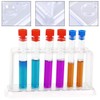 DRERIO 6 Pcs Test Tube Clear Test Bottle Rack 100ml