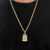 Men's Iced-Out Basketball Pendant with Rope Chain – Sports-Inspired Hip-Hop