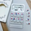 Independence Day French Tip Press on Nails Short Square Fake