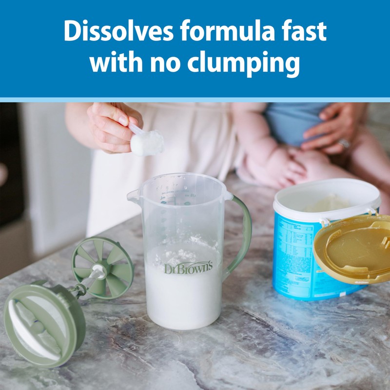 Dr. Brown's Baby Formula Mixing Pitcher with Adjustable Stopper, Locking
