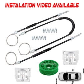 CHROME4URAUTO Window Regulator Set Front Door 84934200 For Maserati Quattroporte 2004-2011 NEW