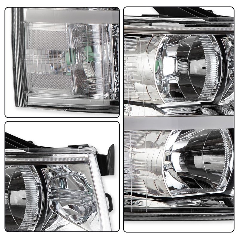 PIT66 LED Bar Headlight Assembly Compatible With Chevy Silverado 1500