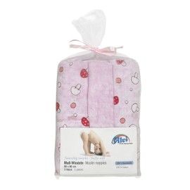Alvi Mulltücher 3er-Pack rosa