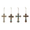 Rustic Western Native Indian Christian Crosses Set of 4 Christmas