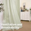 BGment Sage Green Linen Curtains 84 Inch Length 2 Panels