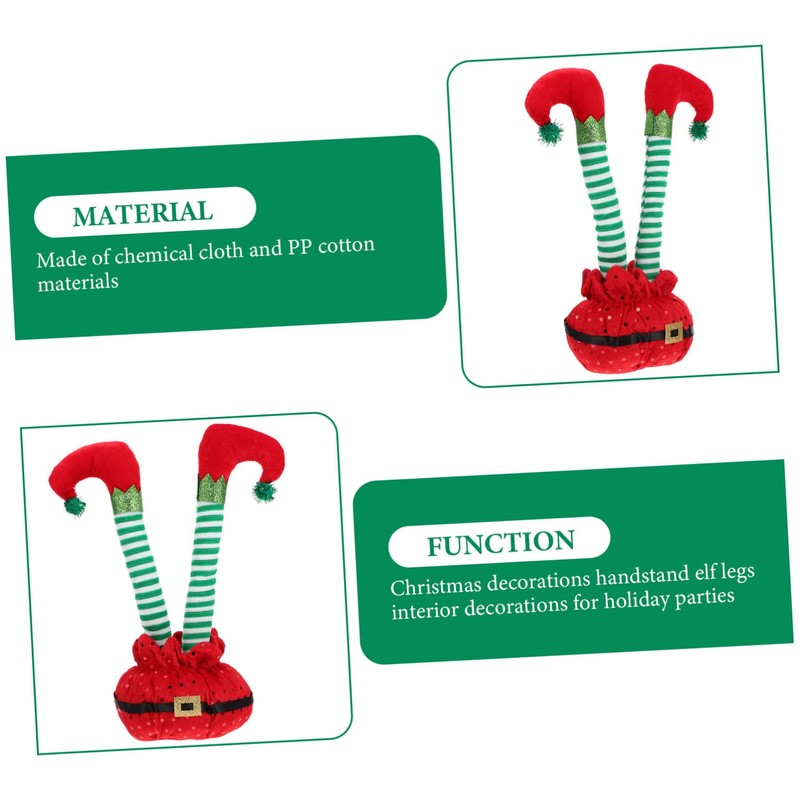 CHILDWEET Neutral Home Decor Inverted Elf Leg Christmas Ornament Cotton