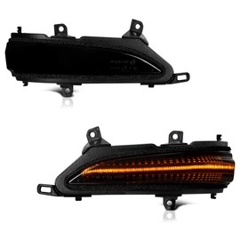 VIPMOTOZ Dynamic Full LED Side View Mirror Turn Signal Lights Compatible With 2013-2021 Lexus LX570 2010-2023 GX460 Chrome Housing Smoke Tinted Lens Left & Right Side Pair Set