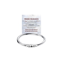 TACBSP For Memorial,Angel Wing Heart Ring,Stainless Steel Tiny Heart With Wings Ring,Missing You Forever Ring,Angel Wings Ring,Sympathy Memorial Jewelry for Loss of Loved One (sliver, 8)