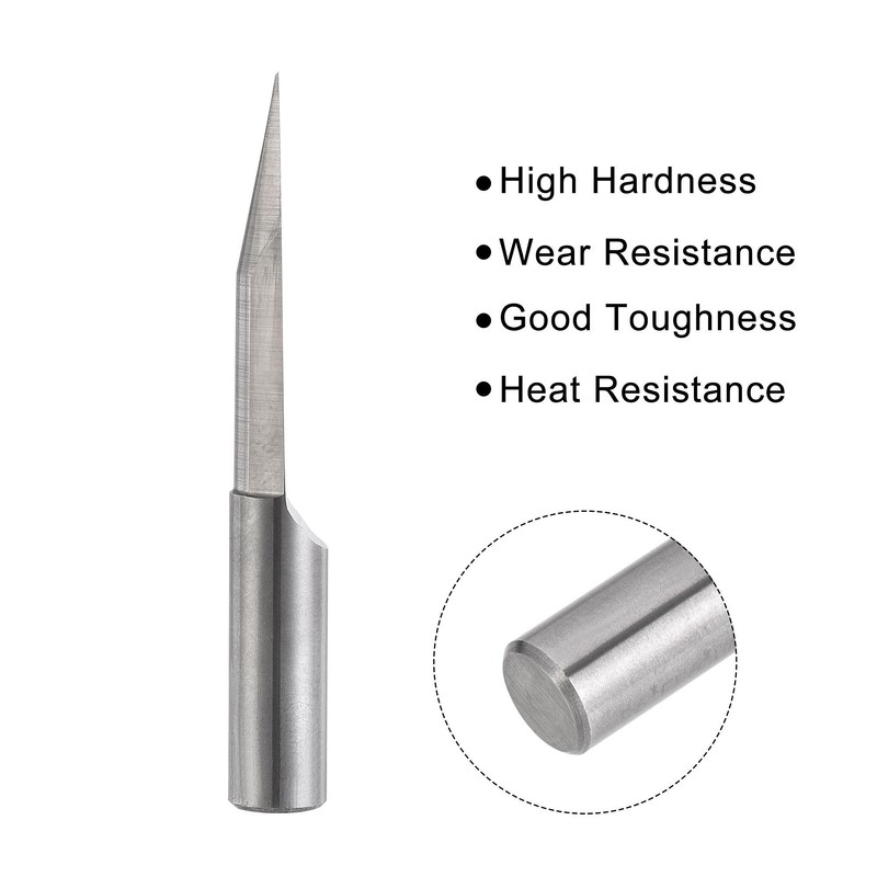 sourcing map Wood Engraving Bit Solid Carbide 6mm Shank, 30