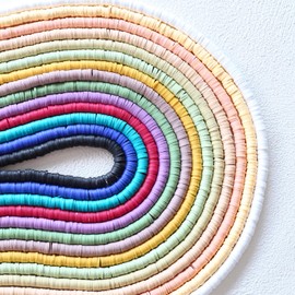 DAHI 4900 pcs Polymer Clay Beads 6 mm Colourful Heishi Beads Flat Beads Clay Beads Craft Set Jewellery Making Sets for DIY Necklace Charm Bracelet Gift (E)