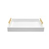 16"x12" Serving Trays with Handles, White Decorative Serving Tray, Ottoman