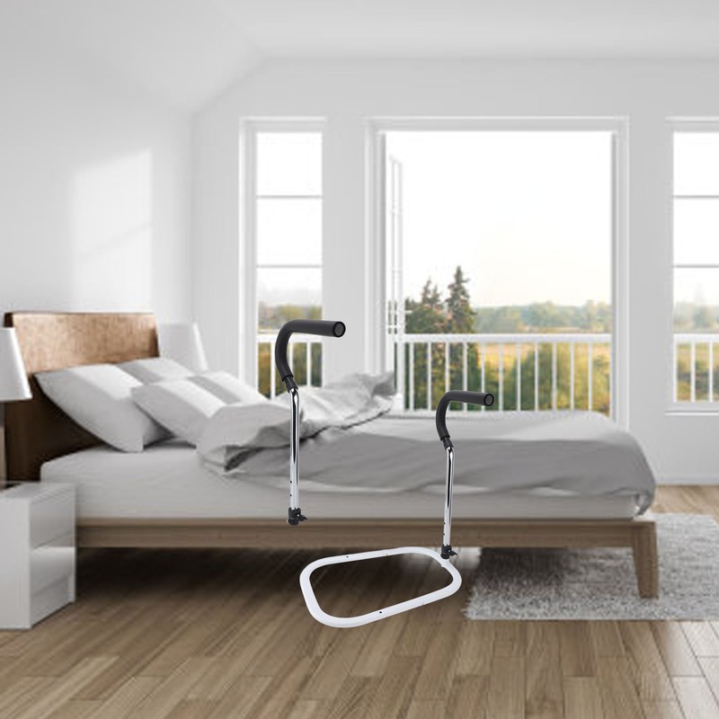 Bedside Assist Handle Bed Guardrail Get Up Rail Adjustable Height