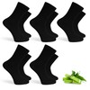 Basic Treasure 5 Pairs of Men's Bamboo Socks, Black, Premium