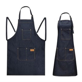 CHAILIQIANGG Niuzai Long Apron with Men and Women Blue, blue