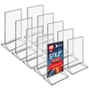 Azar Displays 152799-SLV-5PK Silver Trim Double-Sided Clear Acrylic Frames –