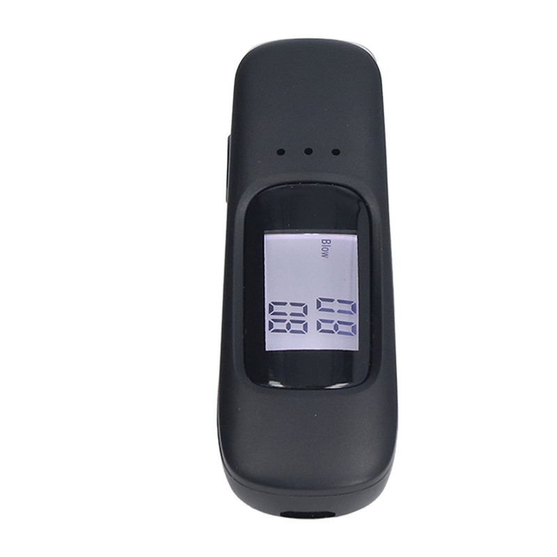 Breathalyzer Black Portable Mini Dustproof High Accuracy Rechargeable Blowing Special
