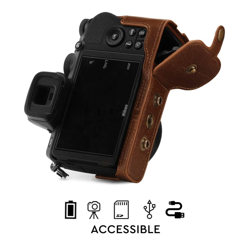 MegaGear MG1814 Ever Ready Genuine Leather Camera Case Compatible with