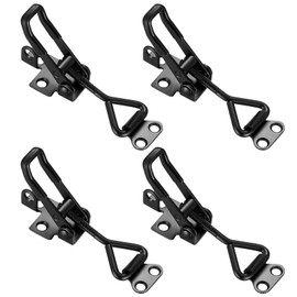 Pack of 4 Toggle Clasps, Box Clasp, Snap Closure, Toggle Clasp, Quick Release, Adjustable Toggle Latch Clamps, Adjustable Metal Lever Lock for Cabinets, Boxes, Suitcases