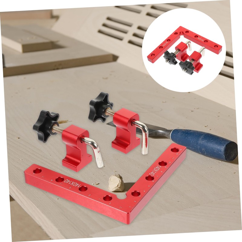 Operitacx 1 Set Woodworking Right Angle Clamp Durable Aluminum Alloy