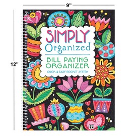 Mary Engelbreit Bill Paying Organizer Book - 9" x 12" Bill organizer's 14 Pocket Pages, softcover.