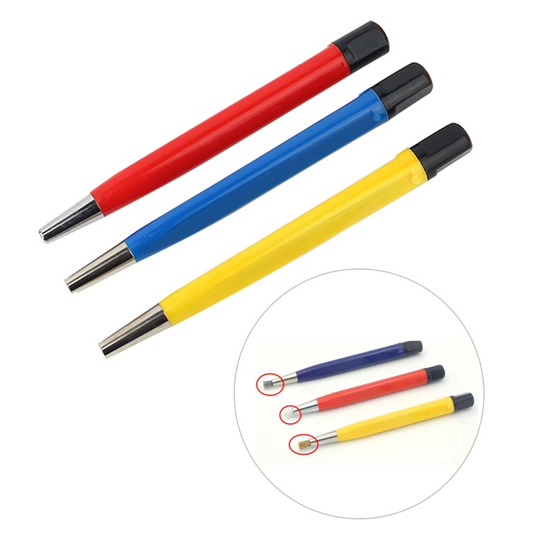 3pcs Fiberglass Scratch Brush Pen Set Watch Repair Rust Remove