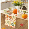 FurniGift Pumpkin Buffalo Plaid Fall Table Runner, Fall Maple Leaves