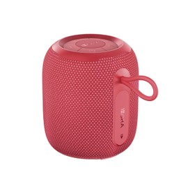 1 Hora Bocina Bluetooth 5.3, 5W Mini Bocina Portatil con Función Radio FM/AUX/USB/TF, Compatible con Phone, Tablet, Computadores, Ideal para Viajar y Campear, Rojo