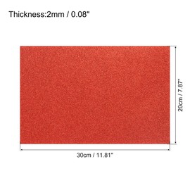 Rebower 10Pcs Foam Sheets Crafts Glitter Foam Arts Paper 12 x 8 x 5/64 Inch [for Crafts Project, Scrapbooking, DIY, Party Handicraft, Costumes]-30cm x 20cm x 2mm / Bright Red