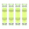 HARFINGTON 4pcs Green Cylindrical Bubble Level, 9.5x40mm, Mini Bullseye Spirit
