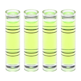 HARFINGTON 4pcs Green Cylindrical Bubble Level, 9.5x40mm, Mini Bullseye Spirit Levels for Camera Tripod Telescope Workshop Turntable Pictures Frame