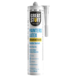 Great Stuff Acrylic Latex Paintable Caulking Sealant - White Caulk, Painters Caulk, Painters Latex Siliconized Acrylic Caulk, Paintable Caulk, White Caulking for Baseboards, Water Clean Up, 10.1 oz
