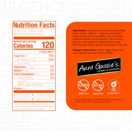 Aunt Gussie's - Sugar Free Wheat Chocolate Chip Cookies with Almonds - 4 Pack