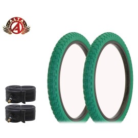ALTA Performance BMX BICYCLE 20" x 2.125" Green DURABLE COMP III TIRES W/TUBES.