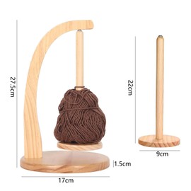 Hniuyun Yarn Holder for Crochet, Wooden Yarn Spinner with Magnetic Metal Twirling Mechanism, Yarn Dispenser for Knitting Lovers - Crochet Accessories