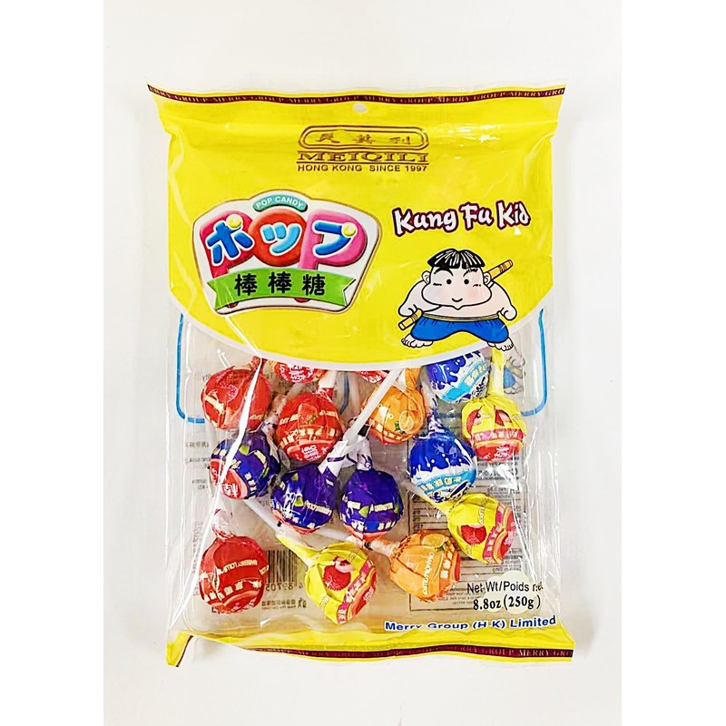 Kung Fu Kid Pop Candy Lollipops, Assorted Flavors, 8.8 oz,