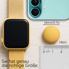 18 Fridge Magnets, Colourful Magnets for Fridge and Magnetic Board, 18 mm Round Resin Magnets Fridge Set, Decorative Magnets for Kitchen and Office