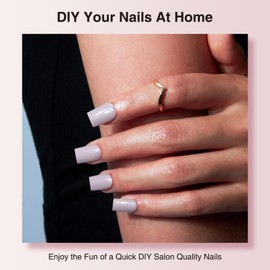 Nelikoo Semi Cured Gel Nail Strips, 20 PCS Gel Nail Stickers Work with UV Light, Gel Nail Wraps, Salon Quality & Easy To Use