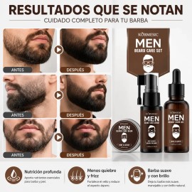 Kit 3 Piezas Crema Para Cuidado Personal Cabello Y Barba